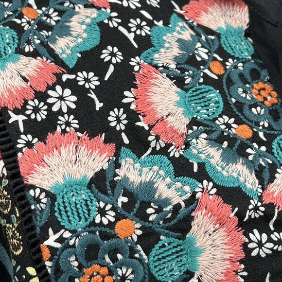 Sundance Dress‎ Small Chelsea Morning Black Floral Embroidered Peasant Boho Fall - Picture 7 of 8